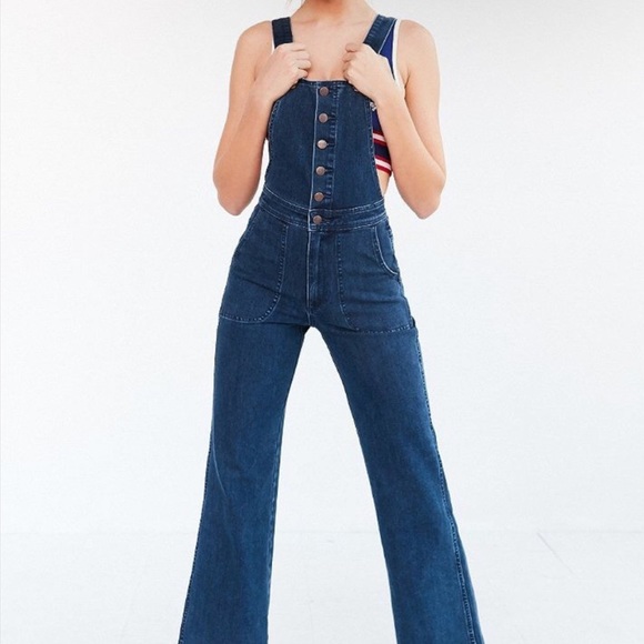 ISO  WRANGLER HIGH RISE BELL BOTTOM OVERALLS - Picture 1 of 1